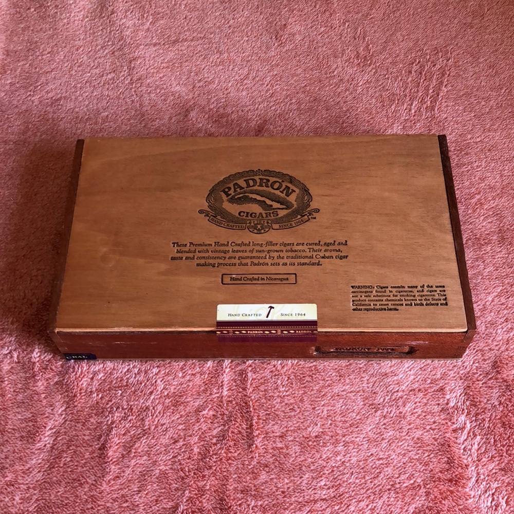 Padron wooden cigar box.